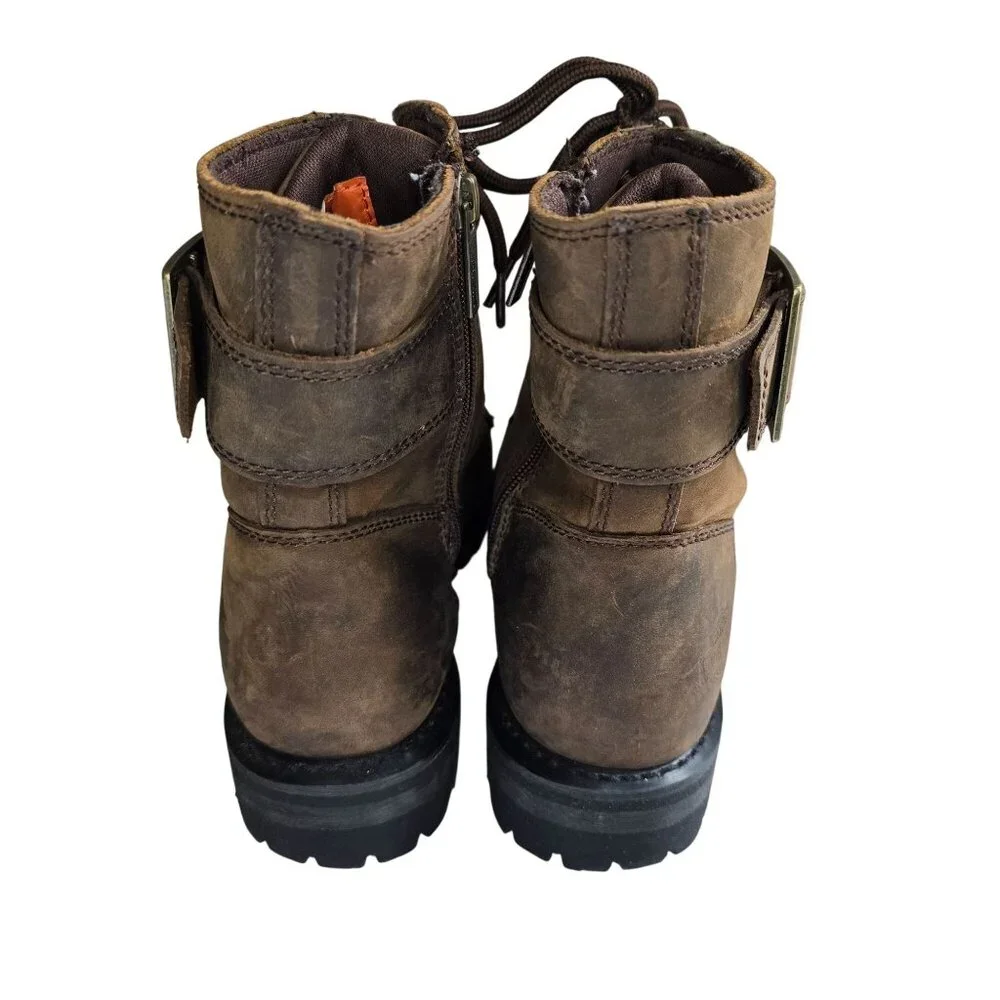 Harley-Davidson Women's SYLEWOOD Brown Combat Motorcycle Boot Size‎ 11